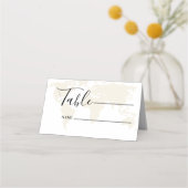 Carte De Placement Monogramme destination voyage thème mariage (Devant)