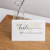 Carte De Placement Monogramme destination voyage thème mariage