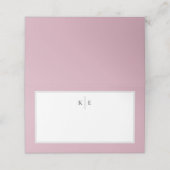 Carte De Placement Monogramme Dusty Rose Table Place Card (Extérieur déplié)