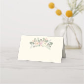 Carte De Placement Monogramme Mariage de Boho rose et or (Devant)