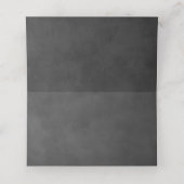 Carte De Placement Monogramme Mariage floral noir rustique (Intérieur déplié)