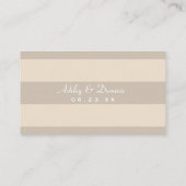Carte De Placement Monogramme Neutre Beige Seashell Beach Mariage (Dos)