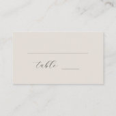 Carte De Placement Monogramme noir et ivoire moderne Mariage minimali (Dos)