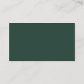 Carte De Placement Monogramme simple vert forêt Mariage élégant (Dos)