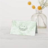 Carte De Placement Monogramme vert Eucalyptus Mariage (Dos)