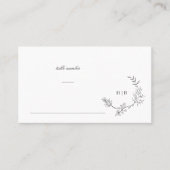 Carte De Placement Monographie florale traditionnelle Mariage plat (Devant)