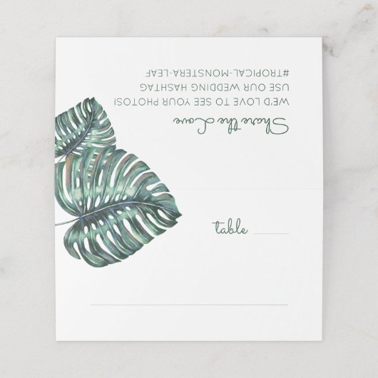 Carte De Placement Monstère à feuilles tropicales en option Info Hash (Extérieur déplié)