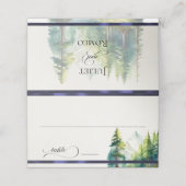 Carte De Placement Montagnes aquarelle - Bleu (Extérieur déplié)