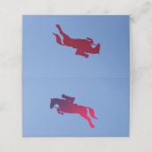 Carte De Placement Montrez le cavalier qui franchit un obstacle. Plac (Extérieur déplié)