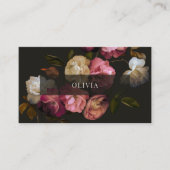 Carte De Placement Moody Floral Wedding Dark Romantic Black Burgundy (Devant)