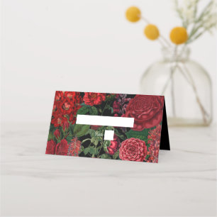 Carte De Placement Moody Florals Arc Noir Bourgogne Rouge Mariage