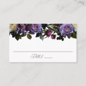 Carte De Placement Moody Gothic Floral Mariage (Devant)