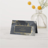 Carte De Placement Moody Ink Charcoal Gold Abstrait ID988 (Dos)