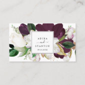 Carte De Placement Moody Purple Blooms Mariage plat (Dos)