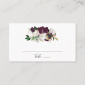 Carte De Placement Moody Purple Blooms Mariage plat (Devant)