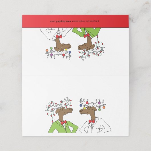 Carte De Placement Moose Holiday (Extérieur déplié)