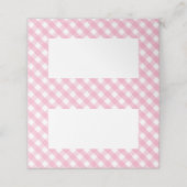 Carte De Placement Motif carreau gingham rose (Extérieur déplié)