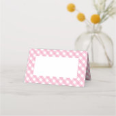 Carte De Placement Motif carreau gingham rose (Devant)