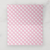 Carte De Placement Motif carreau gingham rose (Intérieur déplié)