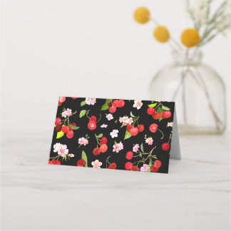 Carte De Placement Motif Cerise 2