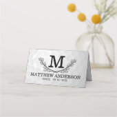 Carte De Placement Motif de balle de golf personnalisé Nom Monogramme (Dos)