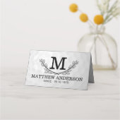 Carte De Placement Motif de balle de golf personnalisé Nom Monogramme (Devant)