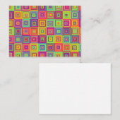 Carte De Placement Motif de carrés (Devant / Derrière)