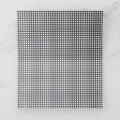 Carte De Placement Motif de contrôle de plaid noir et blanc | Fêtes (Intérieur déplié)