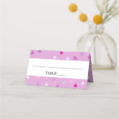 Carte De Placement Motif Des Coeurs, Coeurs Violets, Amour, Mariage (Devant)