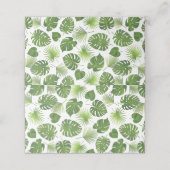 Carte De Placement Motif Feuille élégant Green Tropical (Extérieur déplié)