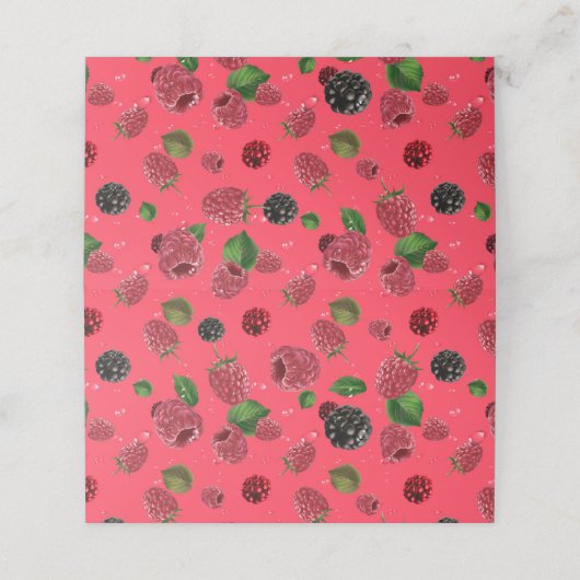 Carte De Placement Motif Framboise (Extérieur déplié)