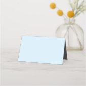 Carte De Placement Motif Géométrique Bleu Avec Baptême Croix Gris (Dos)