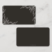 Carte De Placement Motif molle Feuille Noire Thanksgiving plat (Devant / Derrière)