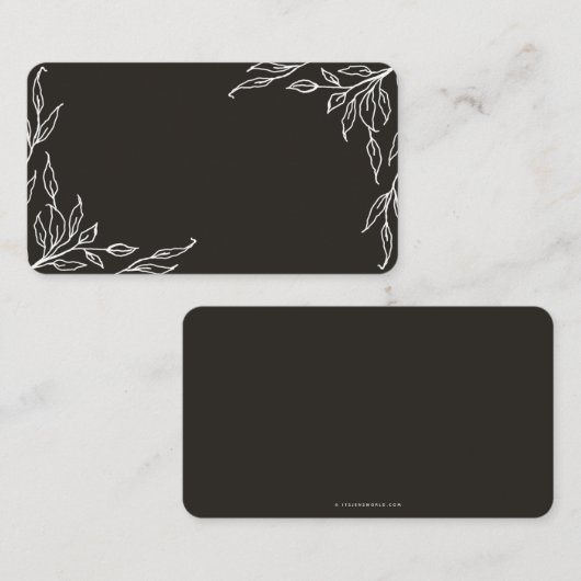 Carte De Placement Motif molle Feuille Noire Thanksgiving plat (Devant / Derrière)