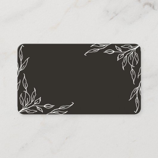 Carte De Placement Motif molle Feuille Noire Thanksgiving plat (Devant)