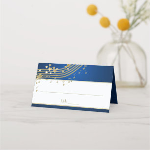 Carte De Placement Musical Hearts Blue and Gold Event