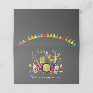 Carte De Placement musique, instruments de musique tambour enfants ch