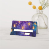 Carte De Placement Mystic Purple Blue Fairy Bokeh Gold Mariage (Devant)