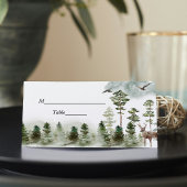 Carte De Placement Nature moderne Forêt verte | Aquarelles