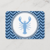 Carte De Placement Nautical Blue Lobster côtier (Devant)