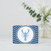 Carte De Placement Nautical Blue Lobster côtier (Debout devant)