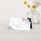 Carte De Placement Nautique moderne | Mariage plié floral (Devant)