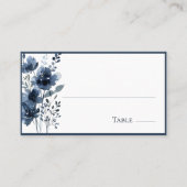 Carte De Placement Navy Blue Botanical Wedding (Devant)