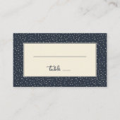 Carte De Placement Navy Élégant à Pois (Devant)