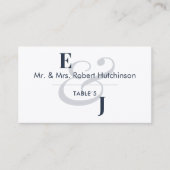 Carte De Placement Navy Esperluette Mariage | Sièges Table Plate (Devant)
