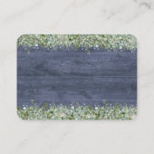 Carte De Placement Navy Wood Eucalyptus Wedding Place Cards | Rustic (Dos)