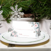 Carte De Placement Neige amoureuse fête de la douche nuptiale d'hiver