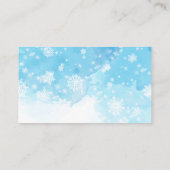 Carte De Placement Neige hiver moderne | Fêtes (Dos)