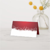 Carte De Placement Neige hiver moderne | Fêtes (Dos)