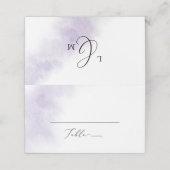Carte De Placement Nettoyage aquarelle | Carte de Mariage plié violet (Extérieur déplié)